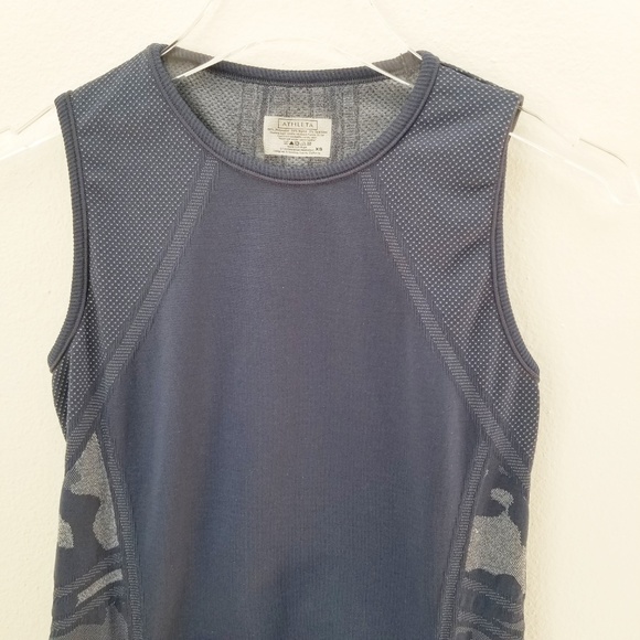 Athleta BLUE Camo Fastest Track Muscle Tank Top - Picture 4 of 6